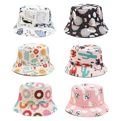 Cute Pattern Fisherman Cap Small for Fresh Bucket Hat All-match for Street