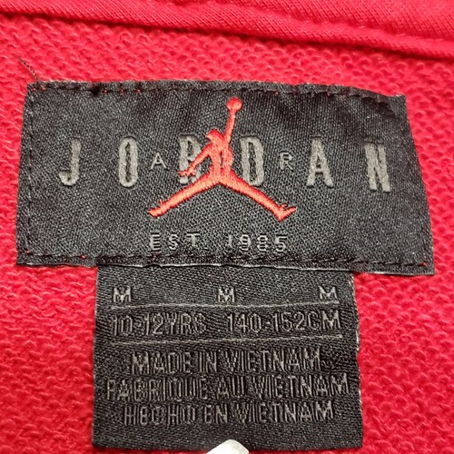 Air Jordan Hoodie Boys Medium Red Zip Up Sweater Sweatshirt Jumpman Youth Nike - Picture 6 of 10