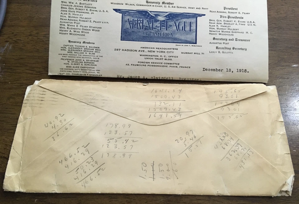 US C1 COVER DEC 18 1918 with letter to James A. President of Pomona College, CA - Image 2 of 4