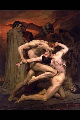 Dante & Virgil in Hell William Bouguereau Poster Print
