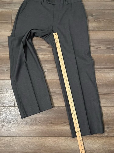 Brooks Brothers Men's Fitzgerald Fit Dress Pants 36 x 28 Gray Wool Slacks - Picture 6 of 9
