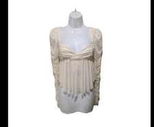 Urban Outfitters Carried Away Mesh Crop Top Womens S Vamp Whimsical 90s #7200