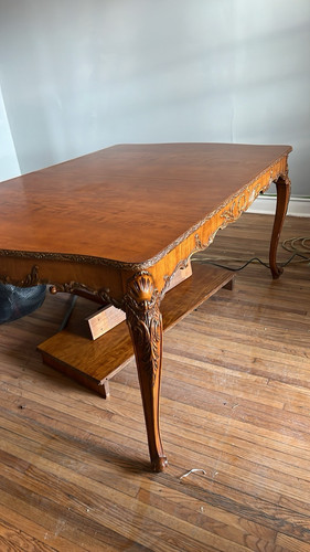 Antique Dining Room Set, Table And 6 Chairs