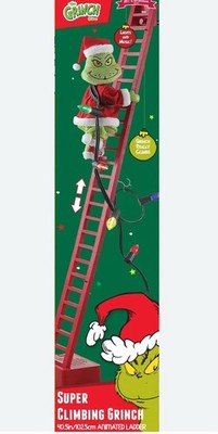 40'' Animated Super Climbing Grinch - Musical Decoration by Mr. Christmas