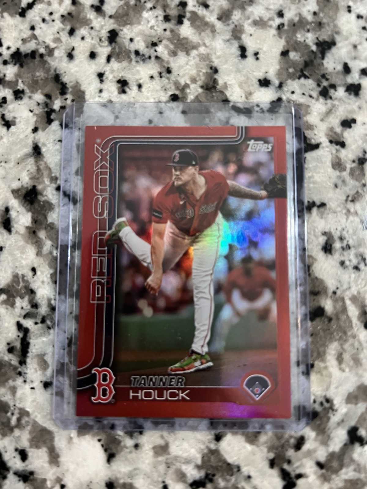 2025 Tanner Houck topps series 1 red foil /5 SP redsox