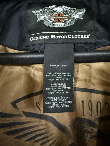 Harley Davidson Mens Jacket 2XL Black Blue Gray 115th Anniversary Nylon Bomber - Picture 5 of 13