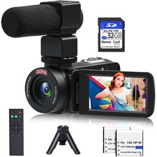 Video Camera 1080P 30MP Camcorder IR Night Vision Vlogging YouTube