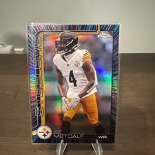 2025 Topps Chrome Football DK Metcalf Steelers Neon Pulse Refractor SP 🔥