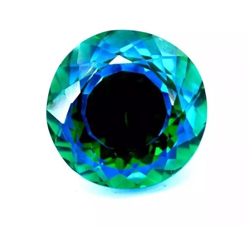 10.46 CT Natural Bi- Color Pitambari Sapphire Round Cut Loose Certified Gemstone - Picture 3 of 6
