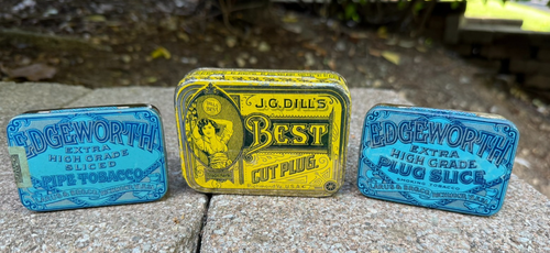 Vintage Dill's Best & (2) Edgeworth Tabak Blechdosen.....3 Artikel