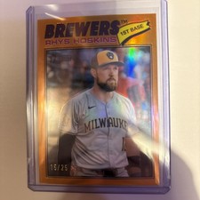 2026 topps heritage baseball Rhys Hoskins #331 Orange Chrome Refractor 15/25