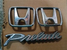 Oem 1992-1996 Honda Prelude Rear And Front Trunk Emblem Script H Oem