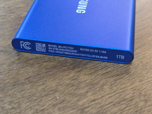 SAMSUNG T7 Portable SSD, 1TB - Speeds Up to 1,050MB/s, USB 3.2 Gen 2, Blue - Afbeelding 5 van 5