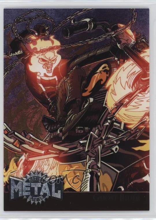 2015 Marvel Fleer Retro 1995 Fleer Metal Blaster Ghost Rider #19 07d9