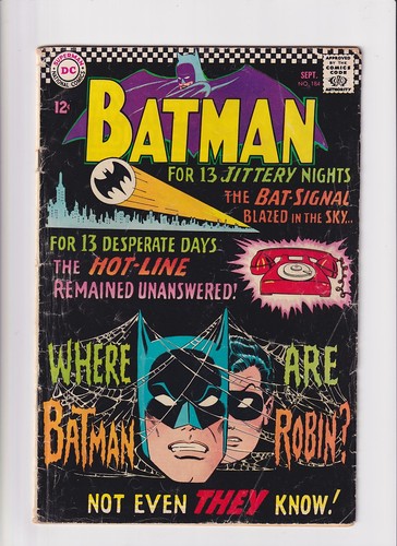 Batman (1940) # 184 (4.0-VG) (983901) Lower staple centerfold detached 1966