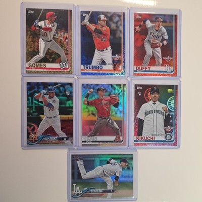 Topps MLB Opening Day Card Lot 7 Cards Gomes Trumbo Duffy Evans Lamb 2019