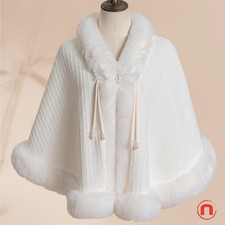 Elegant Wool Cape Shawl for Women
