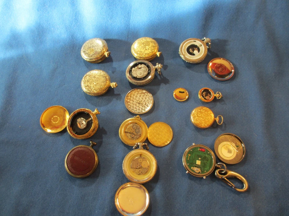 Watchmaker Estate CONTEMPOARY POCKET WATCH LOT PARTS PIECES CASES 4 PARTS REPAIR - Image 3 of 3