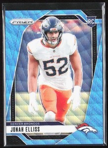 2024 Panini Prizm Jonah Elliss Blue Wave Rookie /230 #356 Denver Broncos