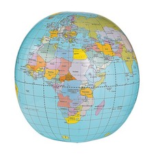 Fun Express Giant Inflatable Globe Beach Ball 33 Inch - 33 inch, multicolor