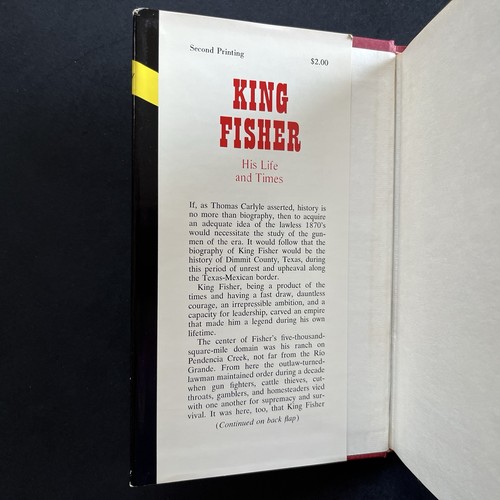 King Fisher His Life and Times OC Fisher 1967 1st Ed 2nd Print Texas Frontier - Picture 7 of 11