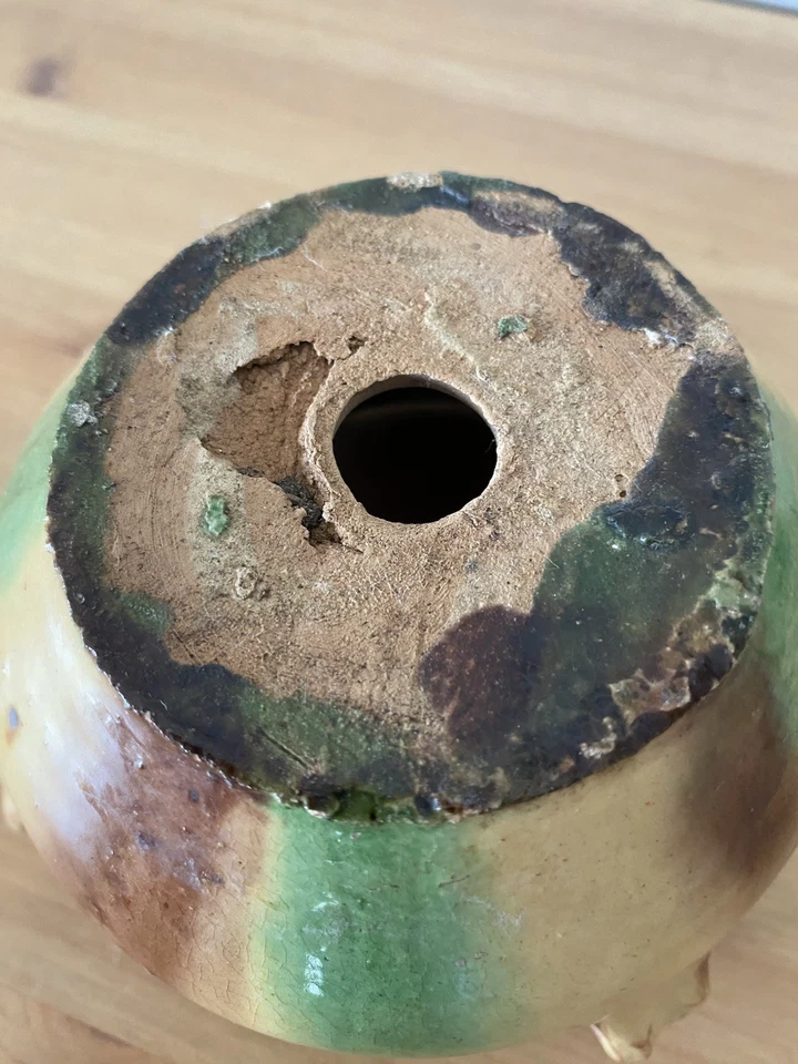 Ancien Petit Pot En Terre Cuite Vernissée  - Photo 4/4