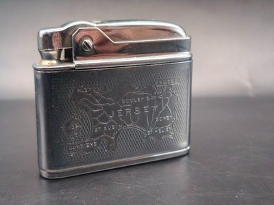 Vintage MOSDA Streamline Jersey Map Lighter   Made in England   1950s - Working
