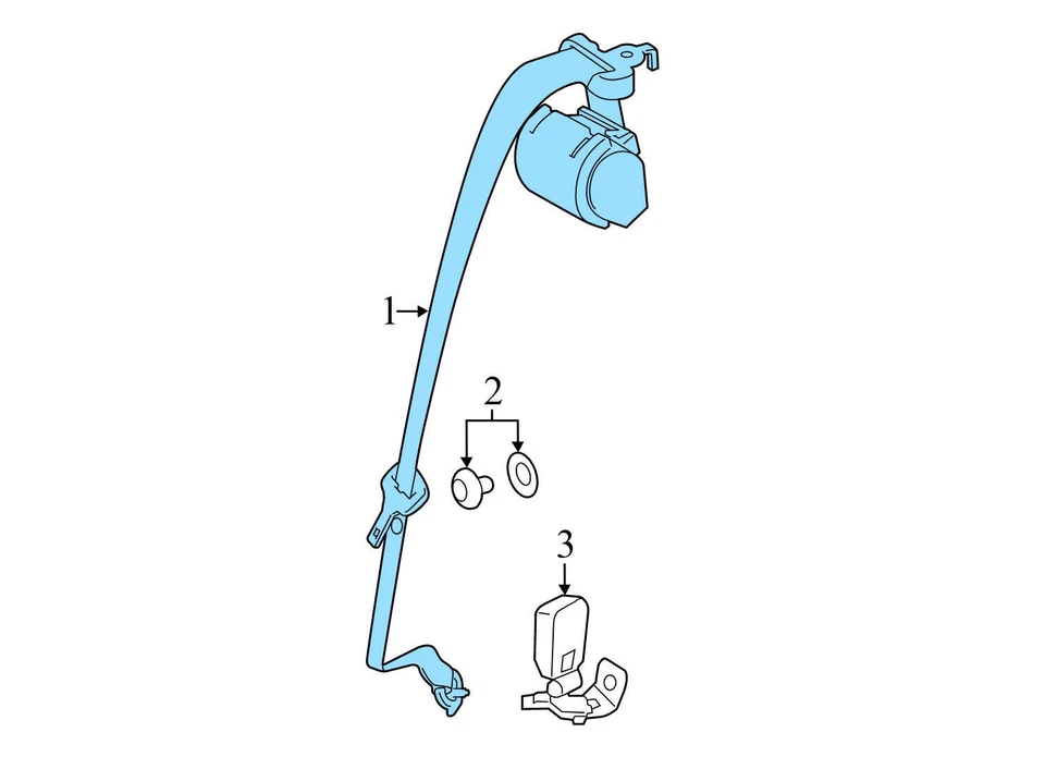 2017–2020 BMW 440I XDRIVE — натяжитель заднего левого ремня безопасности 7293060 - Изображение 3 из 4