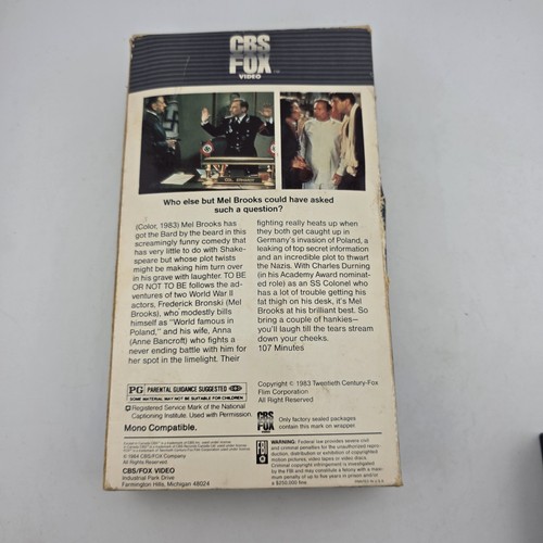 To Be or Not To Be - Betamax - 1984 - Mel Brooks - Anne Bancroft (Not Vhs) - Picture 2 of 12