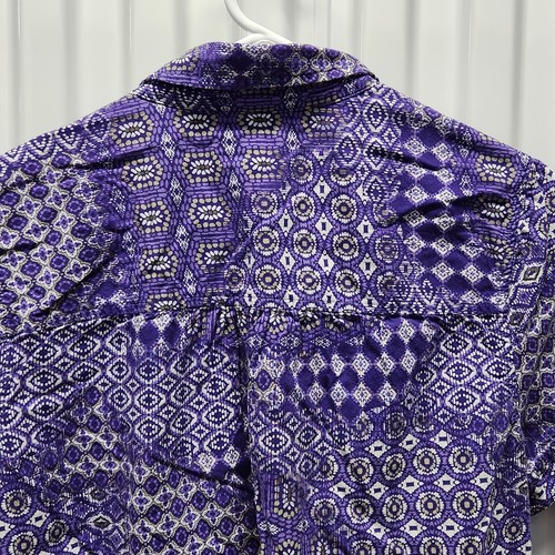 Erika Size XL Top Shirt Blouse Purple Women's Pullover Short Sleeves - Picture 7 of 13