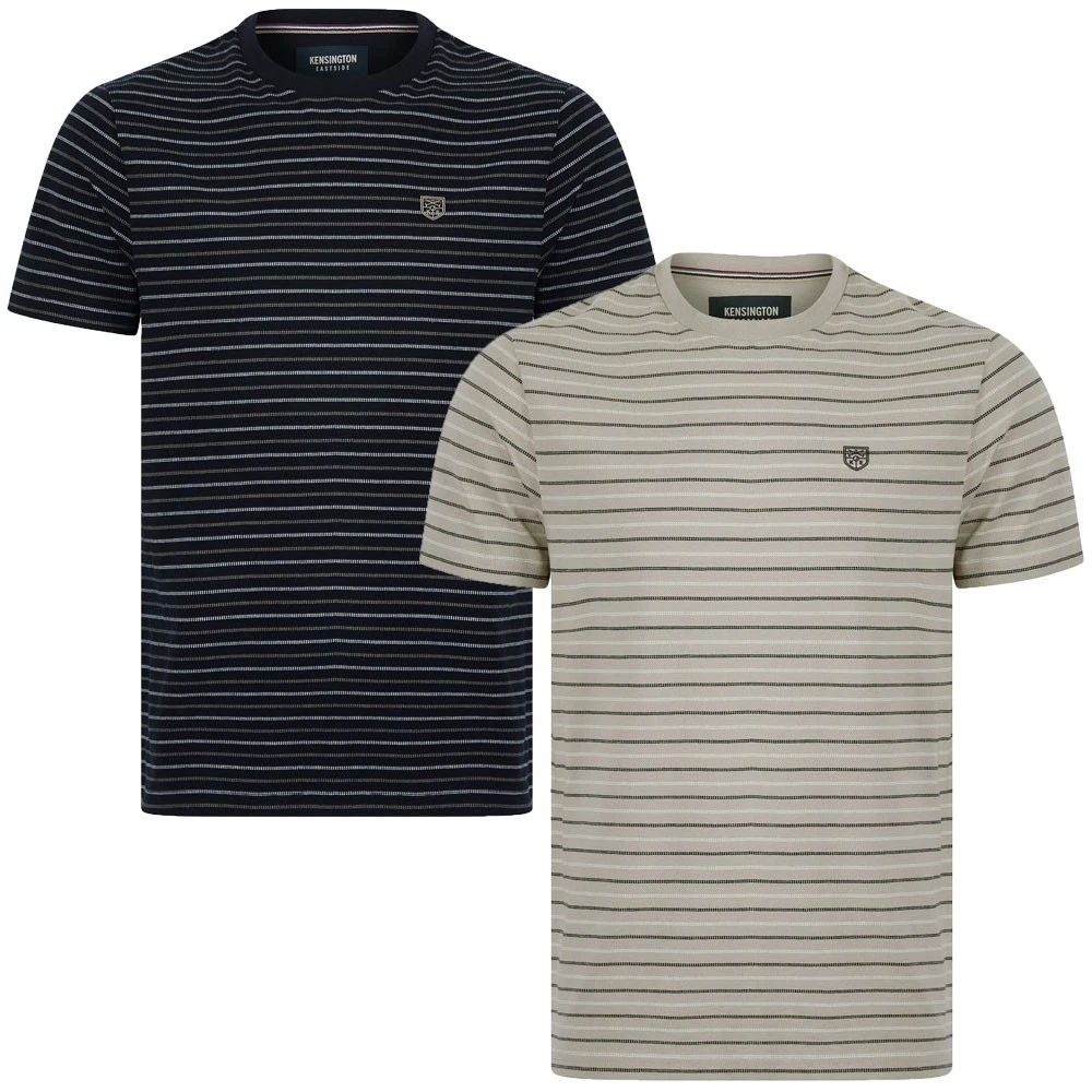 Men's Cotton Pique T-Shirt Striped Crew Neck Short Sleeve Summer Casual Tee Top
Opens in a new windo