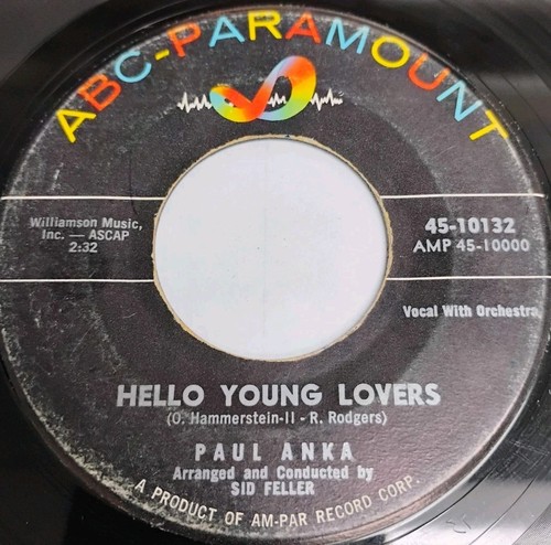 PAUL ANKA-I LOVE YOU IN THE SAME OLD WAY/HELLO YOUNG LOVERS VINYL 45 - Bild 2 von 4