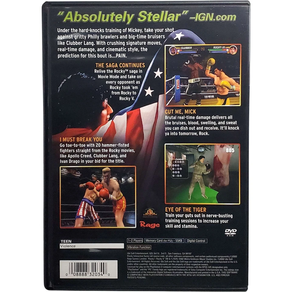 Rocky - Sony Playstation 2 PS2 Pristine Tested Authentic 1Y Guarantee - Image 2 of 4