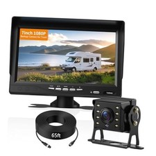 7" 1080P Wired Backup Camera System for Truck, Rear Camera IP68 Waterproof and