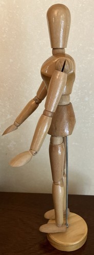 Articulating Wooden Artist's Human Figure Posable Male Model Mannequin 13" - Imagen 2 de 5