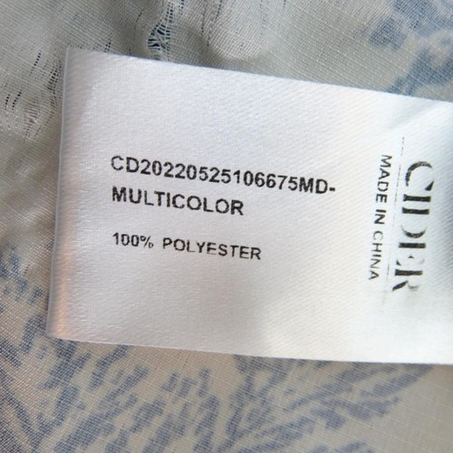 CEDAR Women's Dress Short Sleeve SMALL Blue & White Art Bird Renaissance Design - Picture 6 of 10