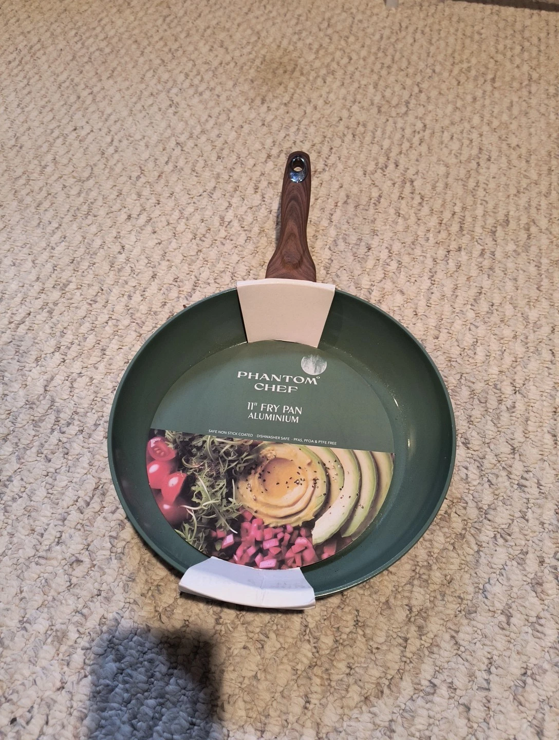Phantom Chef 11" Frying Pan Skillet Non Stick Green New