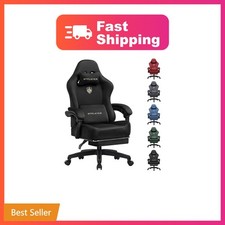 GTPLAYER Gaming Chair Fabric with Pocket Spring Cushion, Big and Tall Gamings...
