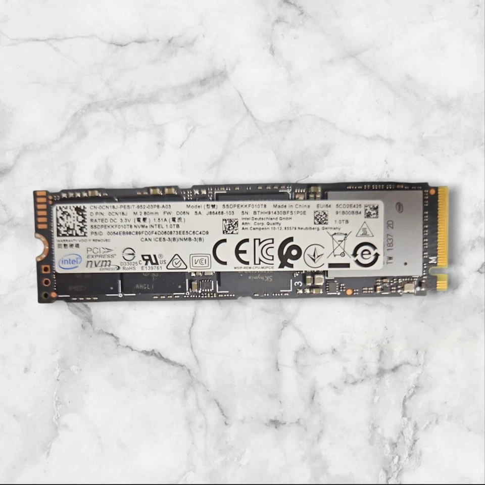 Intel SSD 850 DEKPKF010T8 1TB M.2 NVMe PCIe SSD Festplatte Speicher