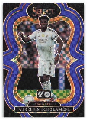 Aurelien Tchouameni Panini Select La Liga - Blue Checker 111 Real Madrid CF 2025