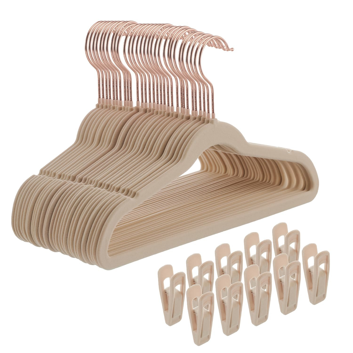 30-Pack Kids Velvet Hangers - 14 Inch Premium Non-Slip Felt Clothes Organizers-image