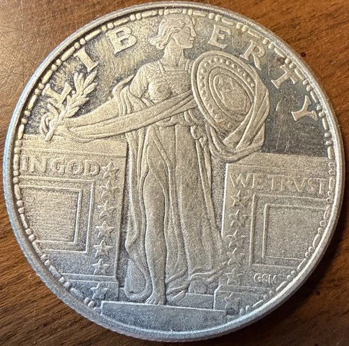 1/4 oz 999 Fine Silver Round - APMEX (Standing Liberty Quarter)