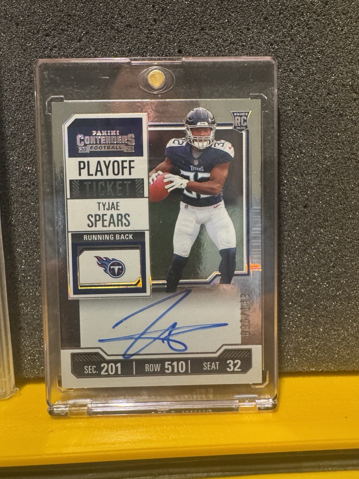 2023 Panini Contenders RPS Playoff Ticket /149 Tyjae Spears Rookie Auto RC