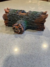 Large 8x7x3.5" Aquarium Terrarium Tree Log Hide Tunnel Fish Reptile Colors Resin