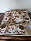 Teapot/teacupb Set Of 7 Plus Pot N Lid Vintage In Box