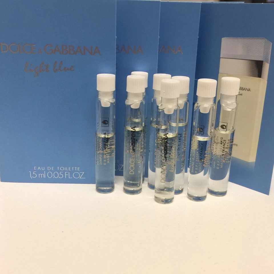 15x Dolce & Gabbana Perfume Muestra – 5 Dolce + 10 Azul Claro Mujer Nuevo con Tarjeta Foto 3 de 4