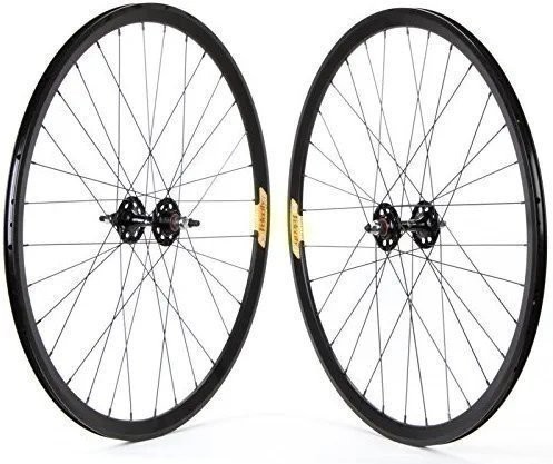 Wheel Master 700c Wheel Set - Velocity Deep-V, Fixed/Fixed, Sealed, Black, 32H