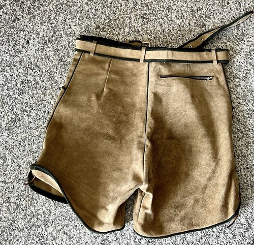 Trachtenlederhose Wild und Glattleder Bundweite ca. 89 cm - Bild 4 von 6