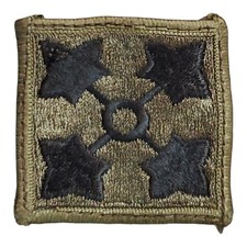 4TH INFANTRY DIVISION MULTICAM OCP Patch 2.2" X 2"Olive/Black Embroidered