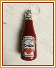 BLOWN GLASS _ CHRISTMAS TREE ORNAMENT _ HEINZ TOMATO KETCHUP